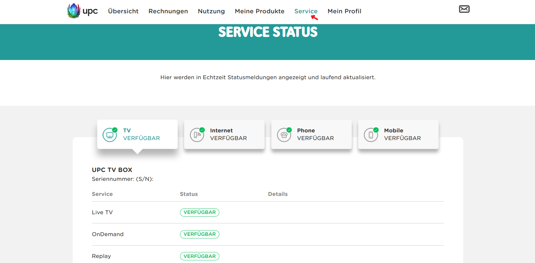My UPC Dein Kundenportal UPC